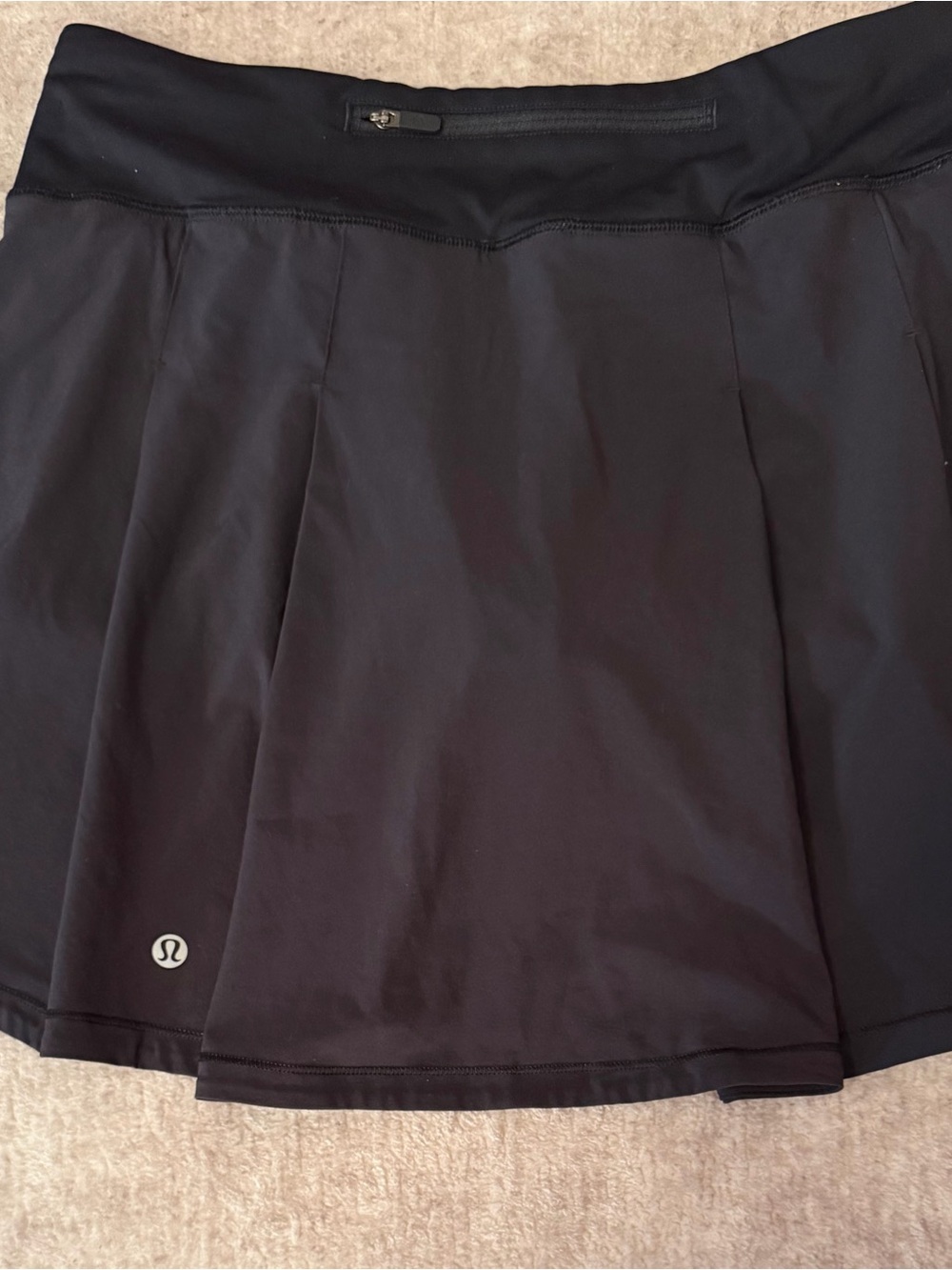 lululemon athletica Black Circle Skirt with Waist Zip Pocket